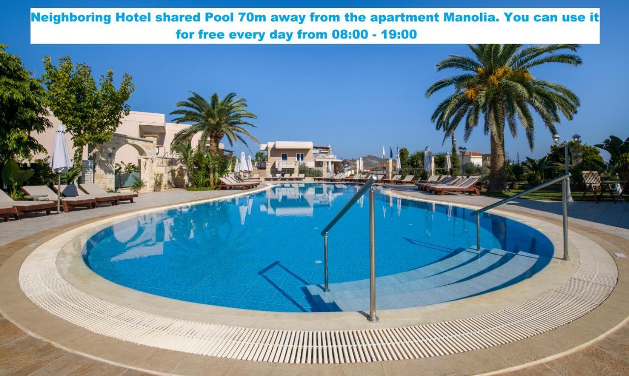 Manolia Dream Apartment 30M To The Beach Агия-Марина Экстерьер фото